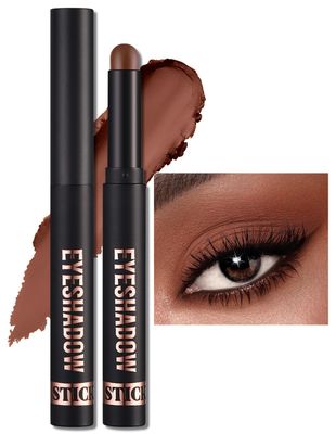 Erinde Waterproof Cream Eyeshadow Stick, Matte Nude Eye Shadow Sticks, Longwear Blendable High Pigmented, Neutral Eye Shadow Sticks Matte for Older Eyes, Smokey Eyeshadow Pencil Crayon, 15 Mocha Matte