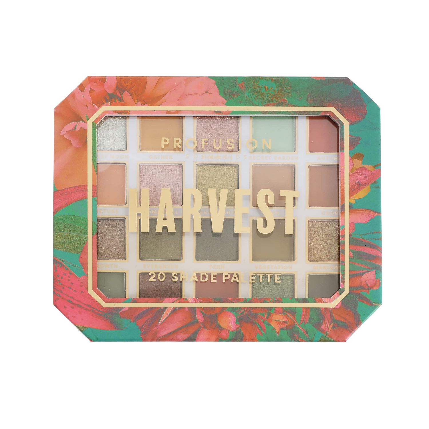 Profusion Cosmetics Harvest 20-Shade Multi-Finish Palette- Let your Creativity Blossom with the Eyeshadow Palette