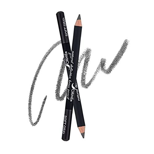 Sorme Natural Definitive Waterproof Eyebrow Pencil 0.04 oz | Smudgeproof Soft Gray Eye Brow Pencil | Dual Purpose Brow Pencil and Brush Combo | High Definition Waterproof Eyebrow Makeup