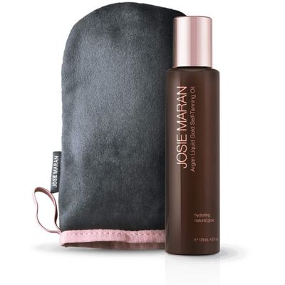 Josie Maran Argan Liquid Gold Self Tanning Body Oil - Get A Fast-Absorbing Immediate Glow with Intense Nourishment (129ml4.3oz, Apricot Vanilla)