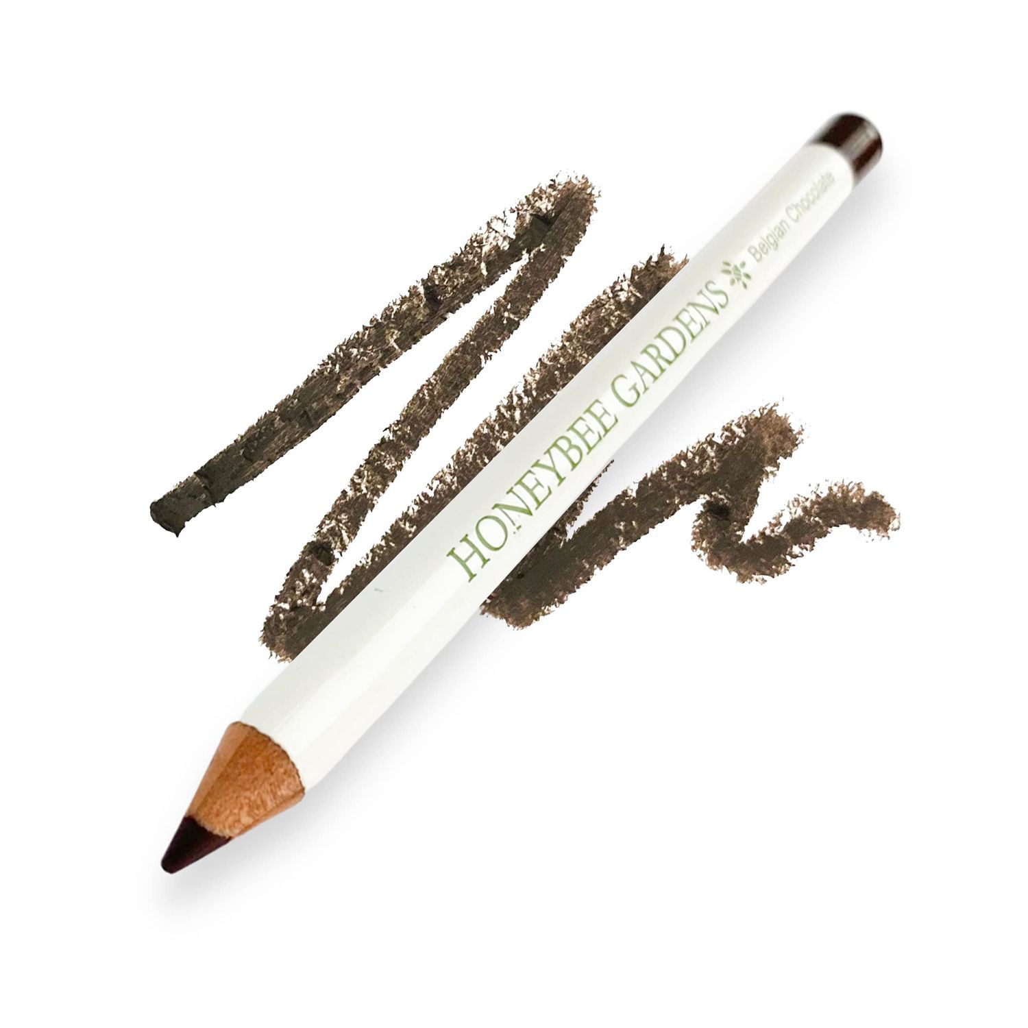 Honeybee Gardens Effortless Eyeliner Pencil in Belgian Chocolate, Rich Pigmentation, Smooth, Long-Wearing, Vegan, Gluten-Free