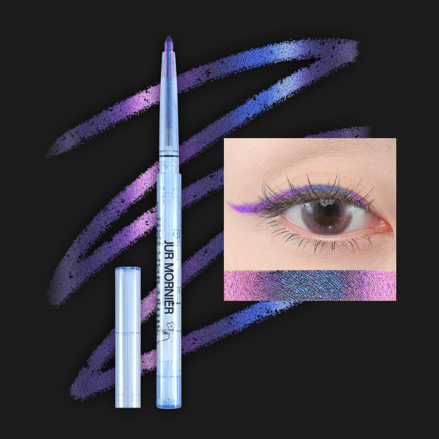 JUR MORNIER Multichrome Eyeliner Gel Pencil,Waterproof Long-Lasting Vegan Cruelty Free Eye Liner,Shifting Colors Eyeliner Pen (EL-03)