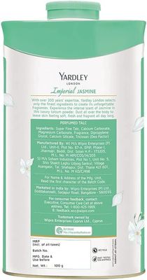 Yardley London Perfumed Talc Jasmine 100g