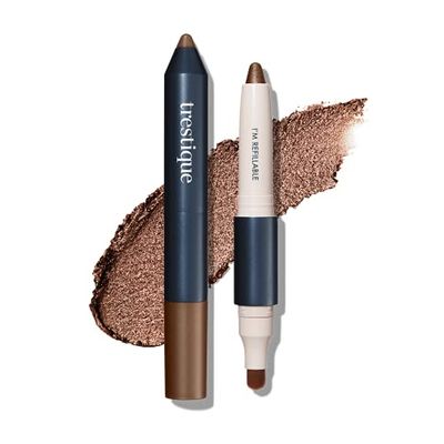 TRE&#39;STIQUE Shadow Crayon, Refillable Eyeshadow Crayon With Built-In Blending Brush, Sustainable Shadow Makeup, Clean Beauty Eyeshadow