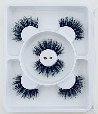 CHEENAIILASHPARADISE 3 Pairs False Eyelashes 3D Mink SD-28 Style For Beauty