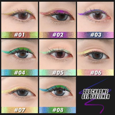 JUR MORNIER Multichrome Eyeliner Gel Pencil,Waterproof Long-Lasting Vegan Cruelty Free Eye Liner,Shifting Colors Eyeliner Pen (EL-03)