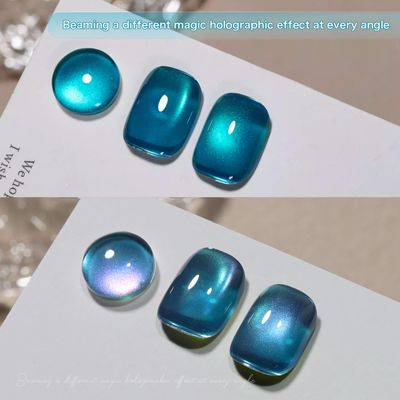 GAOY Glitter Cat Eye Gel Nail Polish Set with Magnet Colorful Galaxy for Holographic Cat Eye, Salon Gel Manicure and Nail Art DIY at Home
