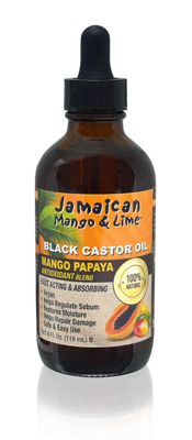 Jamaican Mango &amp; Lime Black Castor Oil (Mango Papaya) 4oz