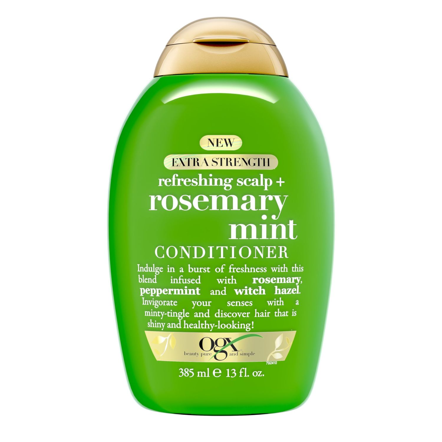 OGX Extra Strength Refreshing Scalp  Rosemary Mint Conditioner, Nourishing Hair Conditioner Infused with Rosemary Mint for Shiny, Healthy-Looking Hair, Sulfate-Free Surfactants, 13 fl. Oz