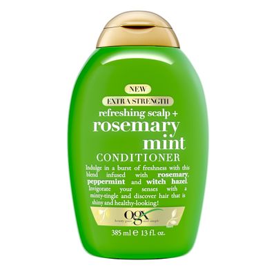 OGX Extra Strength Refreshing Scalp  Rosemary Mint Conditioner, Nourishing Hair Conditioner Infused with Rosemary Mint for Shiny, Healthy-Looking Hair, Sulfate-Free Surfactants, 13 fl. Oz
