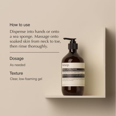 Aesop Geranium Leaf Body Cleanser | Invigorating Cleansing Gel | Alternative to Conventional Soap | Paraben, Cruelty-free  Vegan | 16.9 oz