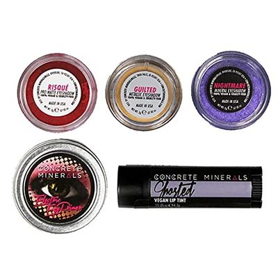 Concrete Minerals Variety Collection, Silky- Smooth and Highly Pigmented Cosmetics, 100% Vegan and Cruelty Free, Loose Mineral Eyeshadow Powder, Handmade in USA (Favorites Bundle)