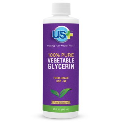 US 32oz 100% Pure Vegetable Glycerin - Pharmaceutical &amp; Food Grade (USP) - All-Natural Moisturizer &amp; Cleanser - For Skin, Hair, Soaps and More