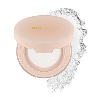 MISTINE Translucent Loose Setting Powder, Lightweight &amp; Breathable Talc Free Translucent Powder, Brightens Skin,Blur Setting Powder, Semi-Matte Finish, Translucent White, 0.28 Oz