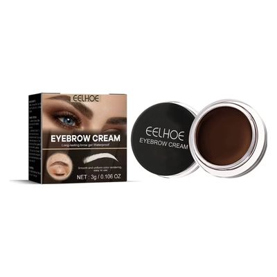 Eyebrow cream Smooth color holding waterproof non-staining to create a three-dimensional lasting natural wild eyebrow cream (02#Dark brown)