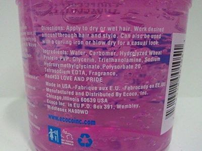 Eco Style Ecoco Hair Gel - Curl And Wave - Anti-Itch, Alcohol-Free Formula - Perfect Hold For Angled Or Tapered Sides - Ideal For Wavy Hair - No Flakes - Not Animal Tested - Moisturizes - 8 Oz