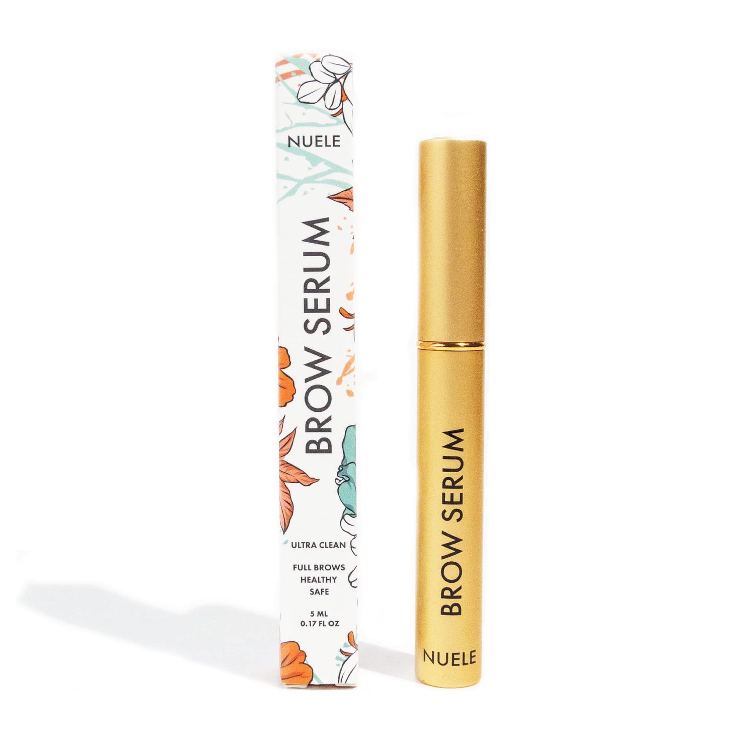 Nuele Brow Serum - Naturally Conditions &amp; Promotes Growth - Naturally Derived Eyebrow Serum For Fuller Brows - Clean Beauty - 0.17 Fl Oz
