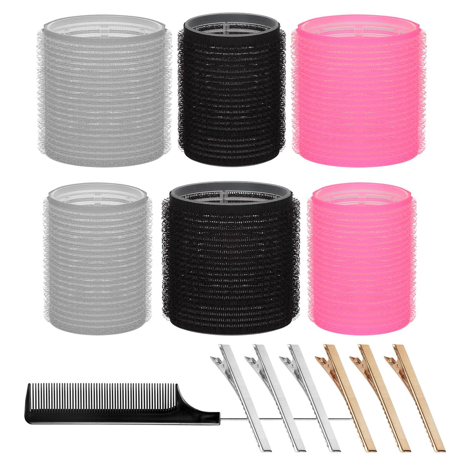 Hair Rollers Heatless Hair Curler Hair Rollers Set 13Pcs with Clips for Long Hair, Women Heatless Curls for Medium Hair, Hair Styling Curling Tools DIY Hair Curlers to Sleep In