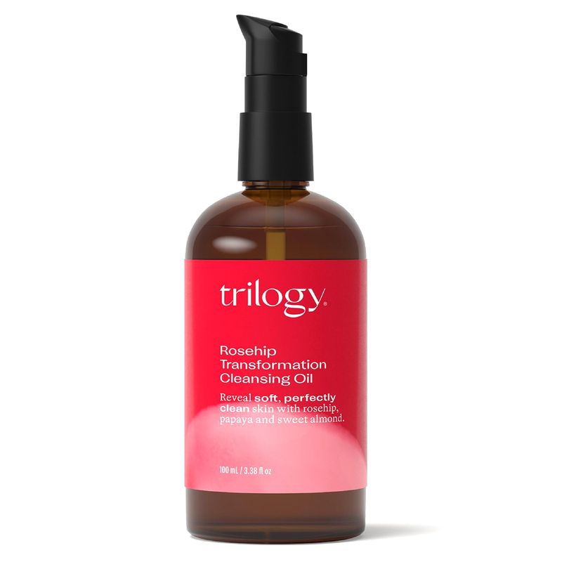 Trilogy Rosehip Transformation Cleansing Oil, Makeup Remover &amp; Cleanser With Papaya &amp; Sweet Almond, 3.38 fl oz
