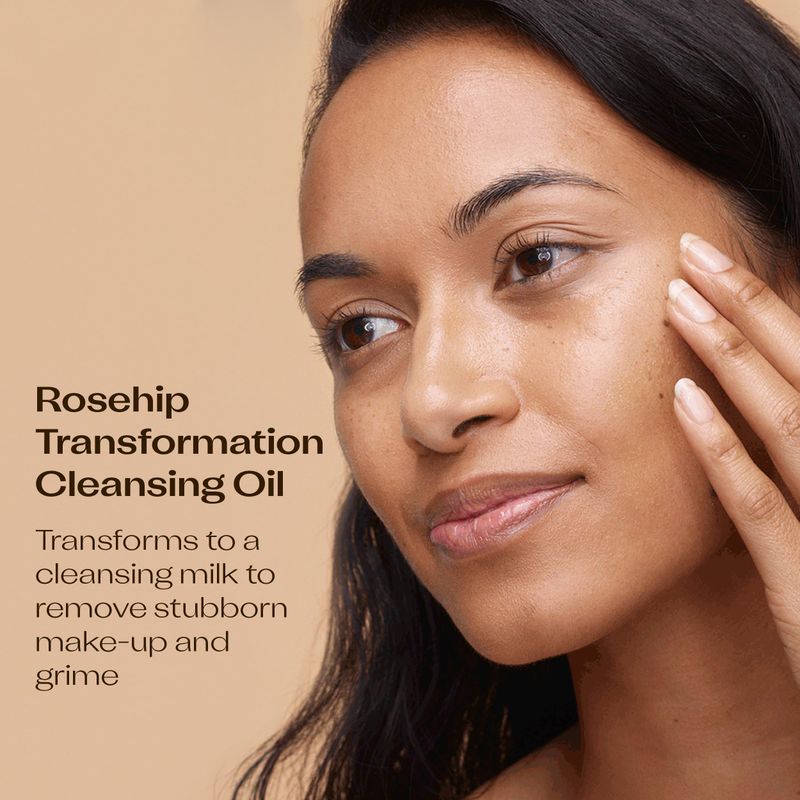 Trilogy Rosehip Transformation Cleansing Oil, Makeup Remover &amp; Cleanser With Papaya &amp; Sweet Almond, 3.38 fl oz