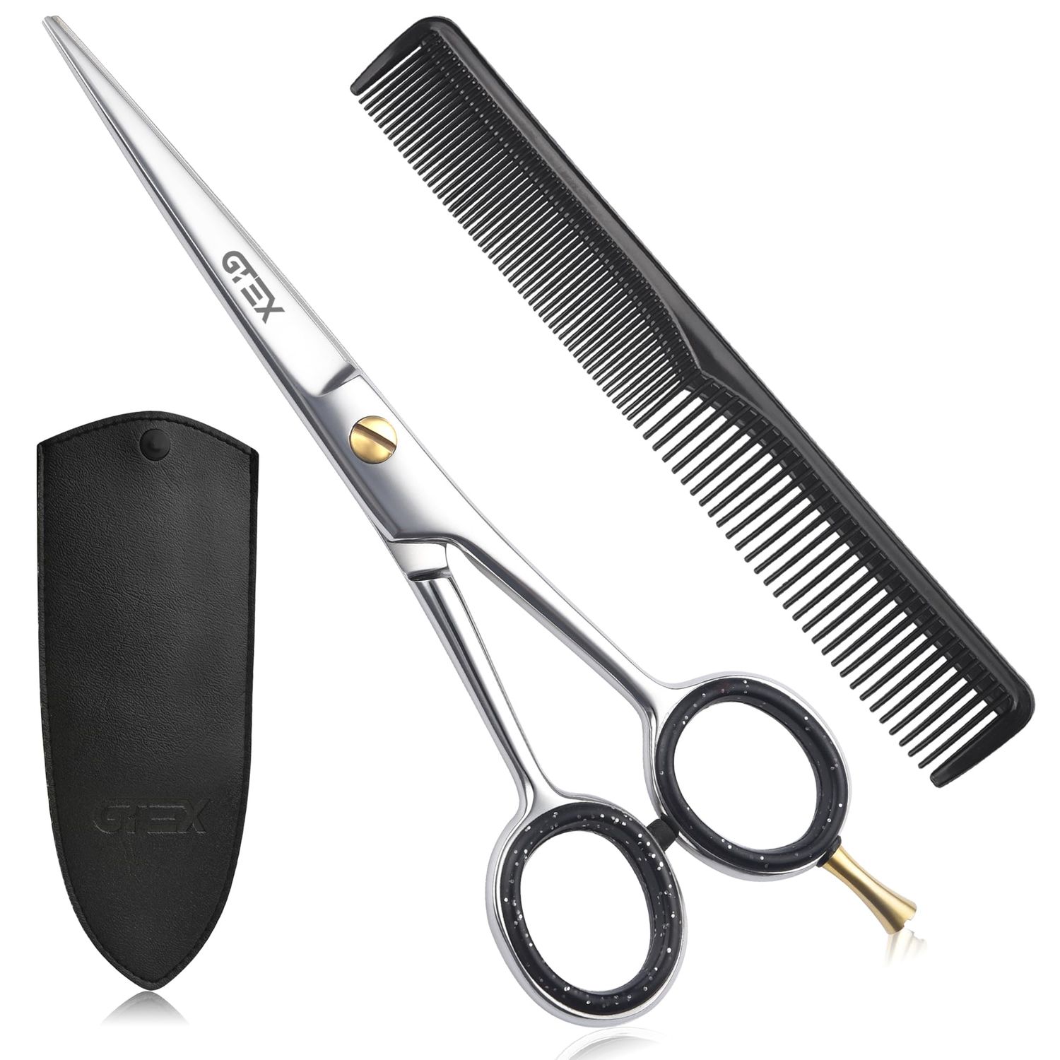 GTEX Hair Scissors, 6.5 inch Professional Hair Cutting Scissors for Women Men Adults - Barber Scissors Hair Shears - Super Sharp Haircut Scissors - Tijeras De Peluqueria Profesional
