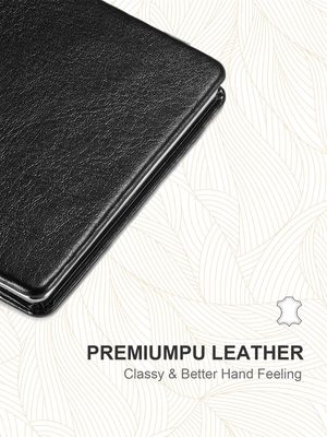 OMIRO Compact Mirror, Classical PU Leather 1X3X Magnification, Pocket Ultra Portable for Purses and Travel (Black)