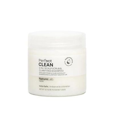 NATURELAB. TOKYO Perfect Clean Clarifying Scalp Scrub 2-in-1 Shampoo and Scalp Scrub Hair Treatment to Clarify and Remove Product Buildup for Immense Shine I 8.1 OZ  230G