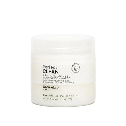 NATURELAB. TOKYO Perfect Clean Clarifying Scalp Scrub 2-in-1 Shampoo and Scalp Scrub Hair Treatment to Clarify and Remove Product Buildup for Immense Shine I 8.1 OZ  230G