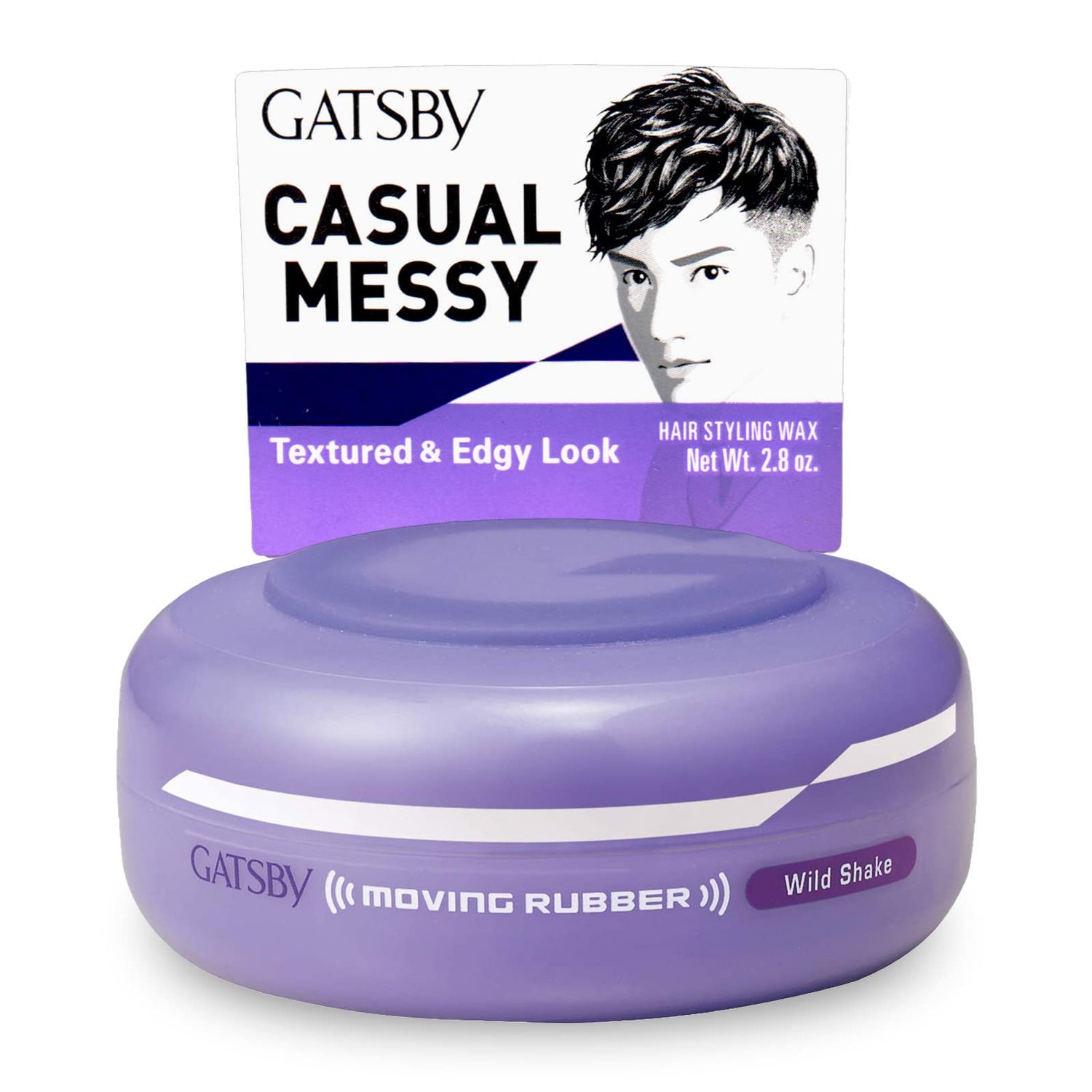 GATSBY Moving Rubber Wild Shake Hair Wax, English Version, 80g2.8oz