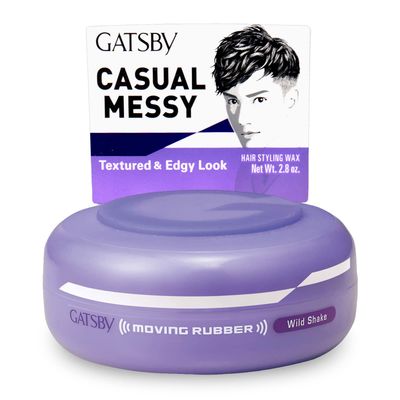 GATSBY Moving Rubber Wild Shake Hair Wax, English Version, 80g2.8oz