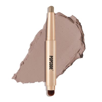 popcode Cream to Powder Waterproof Eyeshadow Stick, Longwear, Easy-to-Apply, Smudge-Proof Matte Eyeshadow Pencil(003 Grey Brown Matte)