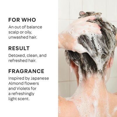 NATURELAB. TOKYO Perfect Clean Clarifying Scalp Scrub 2-in-1 Shampoo and Scalp Scrub Hair Treatment to Clarify and Remove Product Buildup for Immense Shine I 8.1 OZ 230G