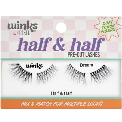 Ardell Winks Half &amp; Half Pre-Cut Lashes Dream, False Eyelashes, DIY Lash Cluster for Cat Eye Look, Wispy Strip, 1-Pack