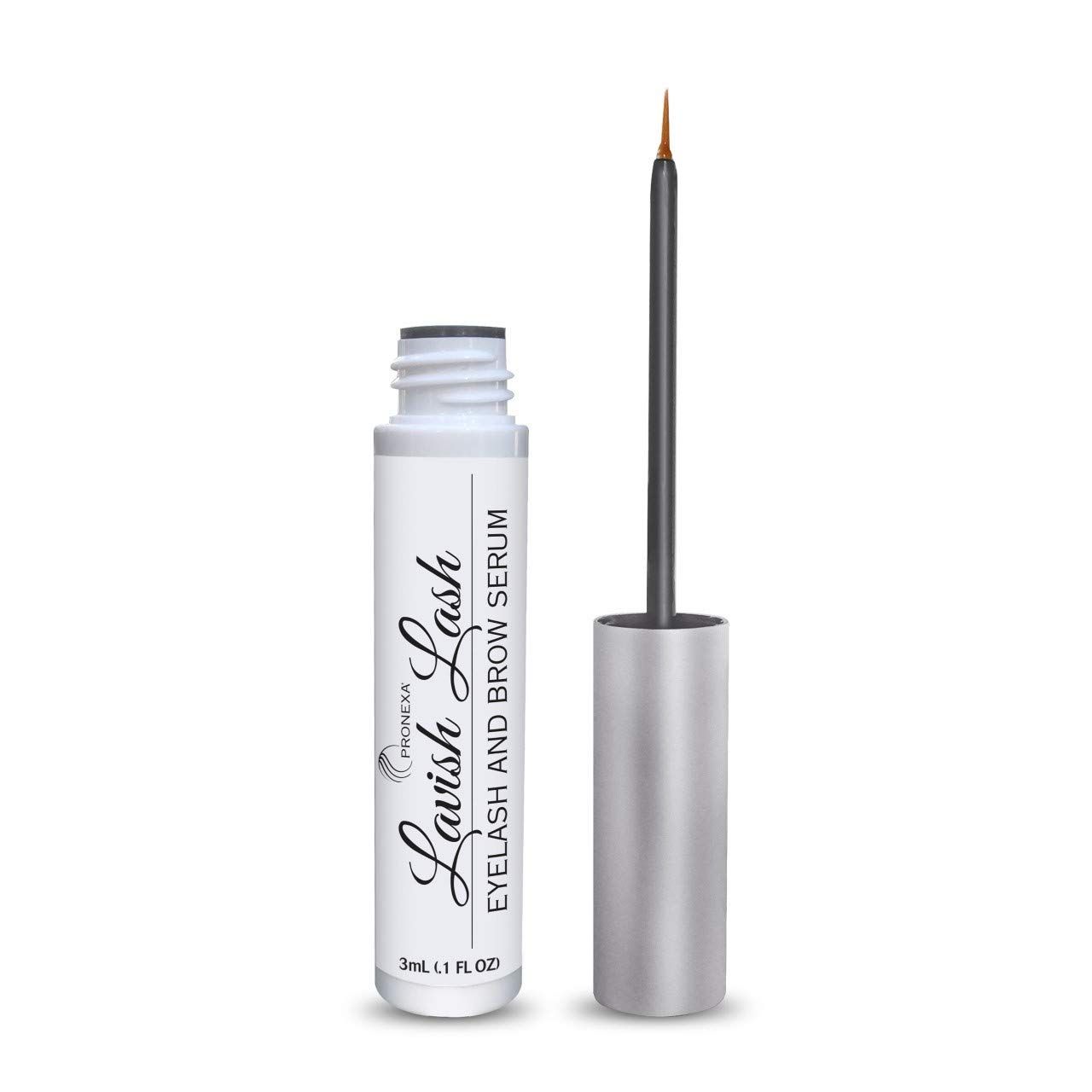 Pronexa Hairgenics Lavish Lash (3ml, 3 Month Supply) - Eyelash Growth Enhancer &amp; Brow Serum with Natural Peptides for Long, Thick Lashes and Eyebrows! Dermatologist Certified &amp; Hypoallergenic.