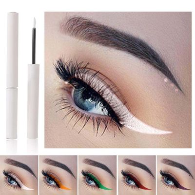 Kilshye Liquid Eyeliner Matte Eyeliners High Pigment Eye Liner Waterproof Long Lasting Eye Makeup for Women and Girls Pack of 1 (A- White)