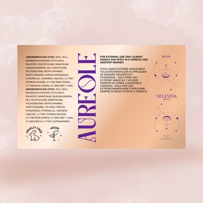 SELESTIA BEAUTY Blush Duo Aureole - High Pigmented Pink Blush for Cheeks - Blush Powder with Matte Finish - Easy-to-Blend Texture - Mix or Use Separately, 0.53 Oz