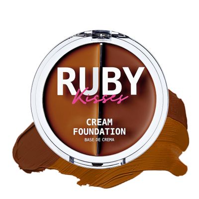 Ruby Kisses 3D Face Creator Cream Foundation &amp; Concealer, 12 Hours Long Lasting, Medium to Full Coverage, Non-Greasy, Ideal for Makeup &amp; Contour Palette (Level 12)