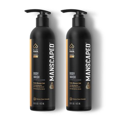 MANSCAPED Mens UltraPremium Refined Body Wash, Luxurious Clean Formula Infused with Aloe Vera and Sea Salt, Refreshing and Nourishing Daily Shower Gel for Hydrating Skin, (16 oz), 2 Pack