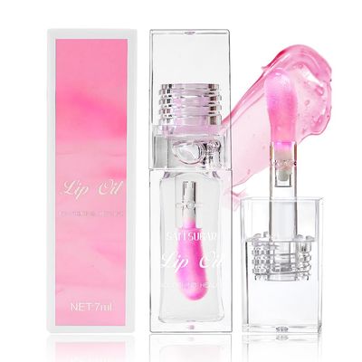 TIRDET Magic Color Changing Lip Oil, Warm Change Hydrating Color Changing Lip Gloss, Big Brush Color Changing Lip Oil, Lip Oil Color Changing, Lip Changing Oil Fresh Texture Long Lasting Shimmery