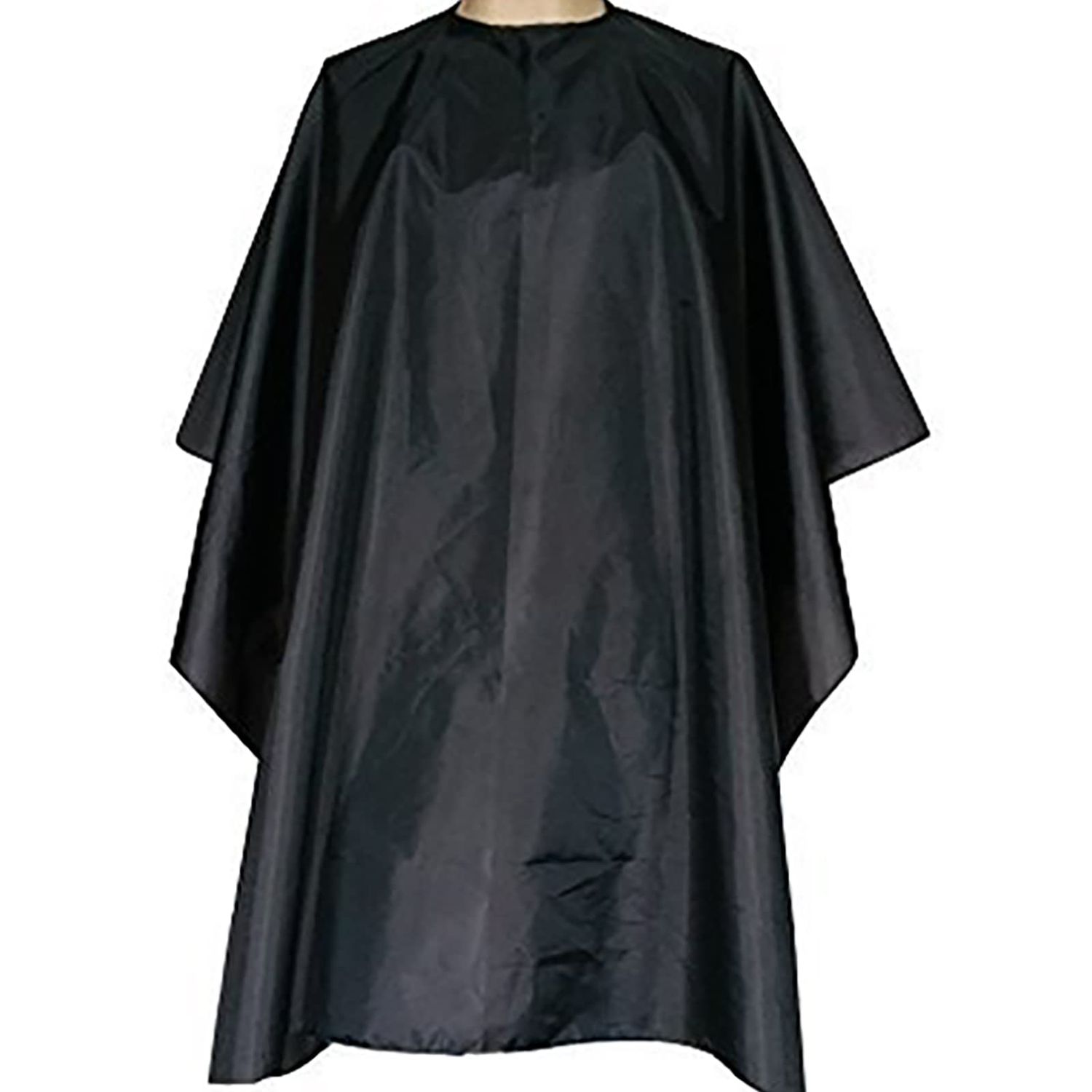 Magiczone Professional Hairdressing Salon Nylon Cape with Closure Snap,Barber Styling Cape,Unisex Black Hair Cutting Cape - 59&quot; x 51&quot;