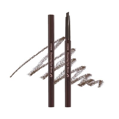 ETUDE Drawing Eye Brow #1 Dark Brown | Long Lasting Eyebrow Pencil for Soft Textured Natural Daily Look Eyebrow Makeup | Korean Makeup, Kbeauty, Perfect for Gift