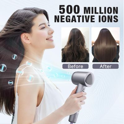 Hair Dryer, 160000 RPM Portable Professional Ionic Hair Dryer with 500 Million Negative Ions, Fast-Drying, Low Noise with Diffuser &amp; Nozzle, Lightweight for Home and Travel