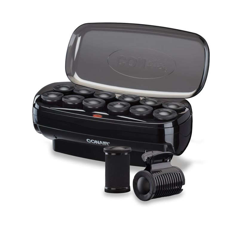 Conair Hot Rollers Hair Curlers for Long, Medium and All Hair | Heated Rollers with Hair Roller Clips Included | 1 12-inch Rollers | Amazon Exclusive