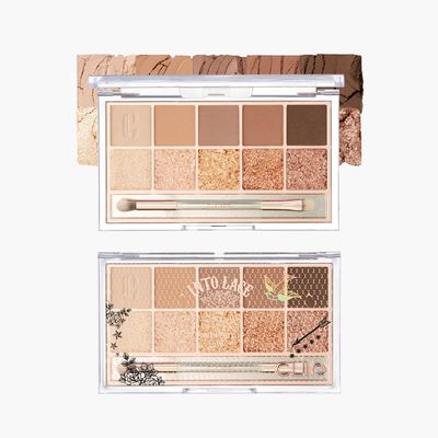 CLIO Pro Eye Shadow Palette, Matte, Shimmer, Glitter, Pearls, Highly Pigments, Long-Wearing (008 Into Lace) I Valentines Gifts
