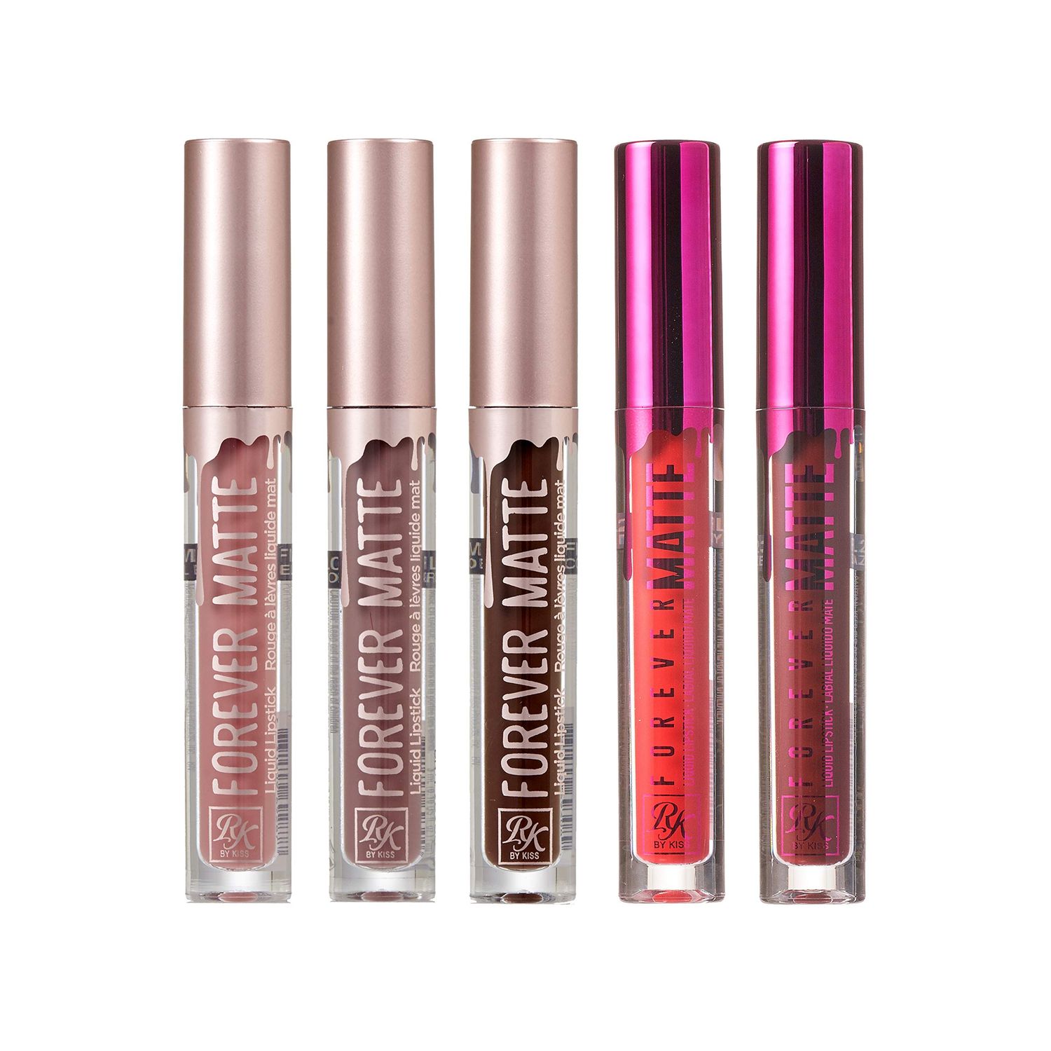 Ruby Kisses Forever Matte Liquid Lipstick 5 Pack - RFML03&amp;06&amp;12&amp;22&amp;23