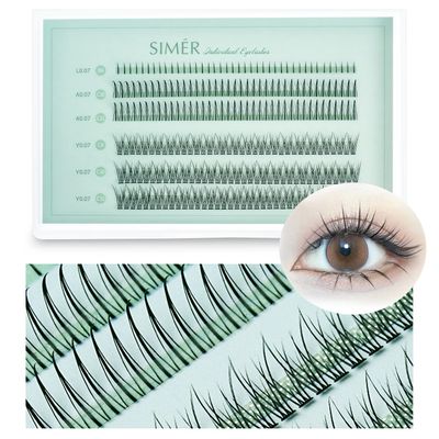 False Eyelashes Individual Lashes 240 Clusters Lashes 3 Types Natural Eyelash Extension Kit DIY 0.07mm Thickness 6-11mm Fishtail Lash  A Type Bottom Lashes for Make Up Salon