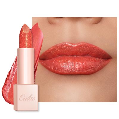 Oulac Moisturizing Coral Lipstick for Women Tinted Lip Balm Infused with Sodium Hyaluronate Acid, Lightweight Lip Makeup, Vegan &amp; Gluten Free, PG04 Sunrise