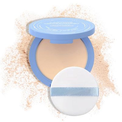 CAHIUYOA Oil Control Matte Face Pressed Powder Smooth Flawless Pressed Setting Powder Foundation Makeup Portable Pressed Powder Cosmetics - 02 Natural