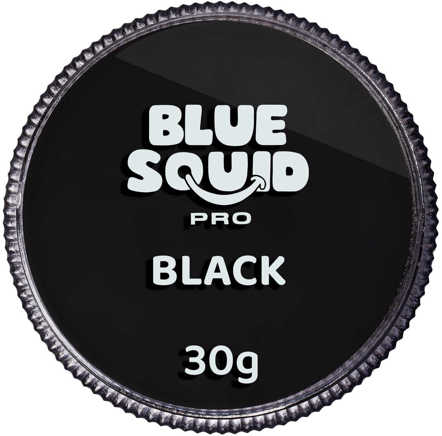 Blue Squid PRO Face Paint - Professional Water Based Single Cake Facepaint &amp; Body Paints - SFX Makeup, Kids Adults Face Painting for Costume, Halloween, Cosplay - Classic Black 30g  1oz