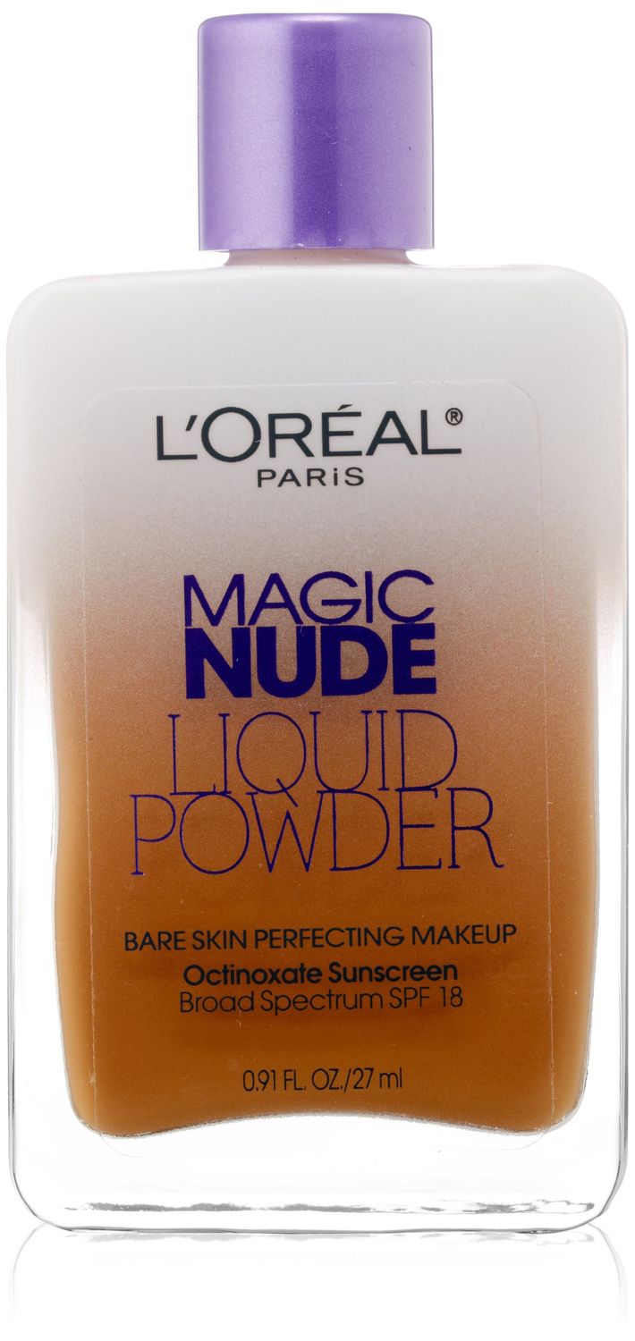 LOral Paris Magic Nude Liquid Powder Bare Skin Perfecting Makeup SPF 18, Classic Tan, 0.91 Ounces